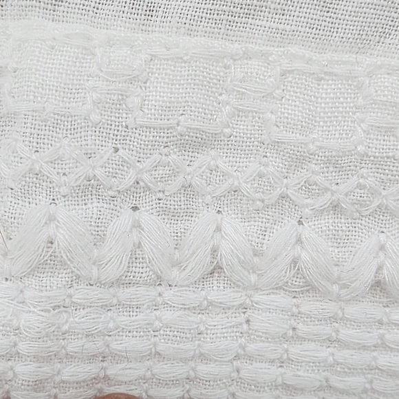 Sigrid Olsen Women's 100% Linen Embroidered High Waist Shorts - M - Picture 5 of 6